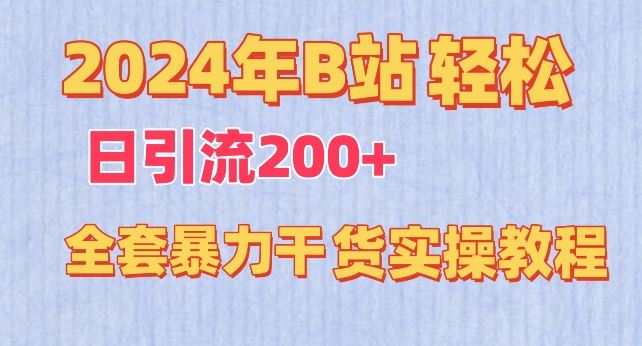 2024年B站轻松日引流200+的全套暴力干货实操教程【揭秘】-解忧云网络