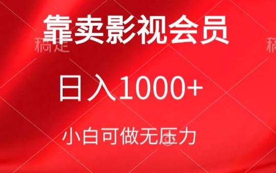 靠卖影视会员,日入1000+,落地保姆级教程,新手可学【揭秘】-解忧云网络