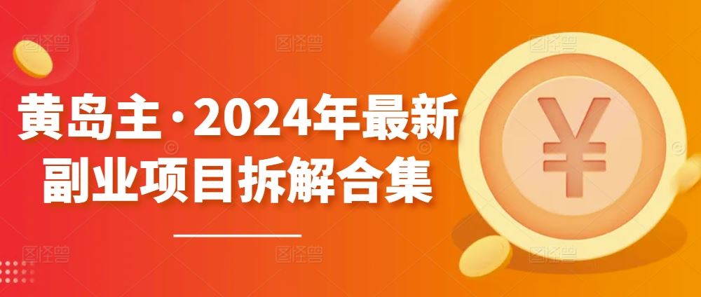黄岛主·2024年最新副业项目拆解合集【无水印】-解忧云网络