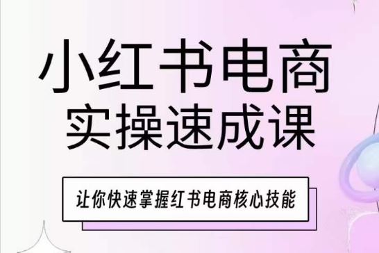 小红书电商实操速成课,让你快速掌握红书电商核心技能-解忧云网络