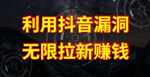 利用抖音链接漏洞,无限拉新赚钱【漏洞原理+操作流程】【揭秘】-解忧云网络