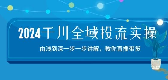 2024千川全域投流精品实操:由谈到深一步一步讲解,教你直播带货-15节-解忧云网络
