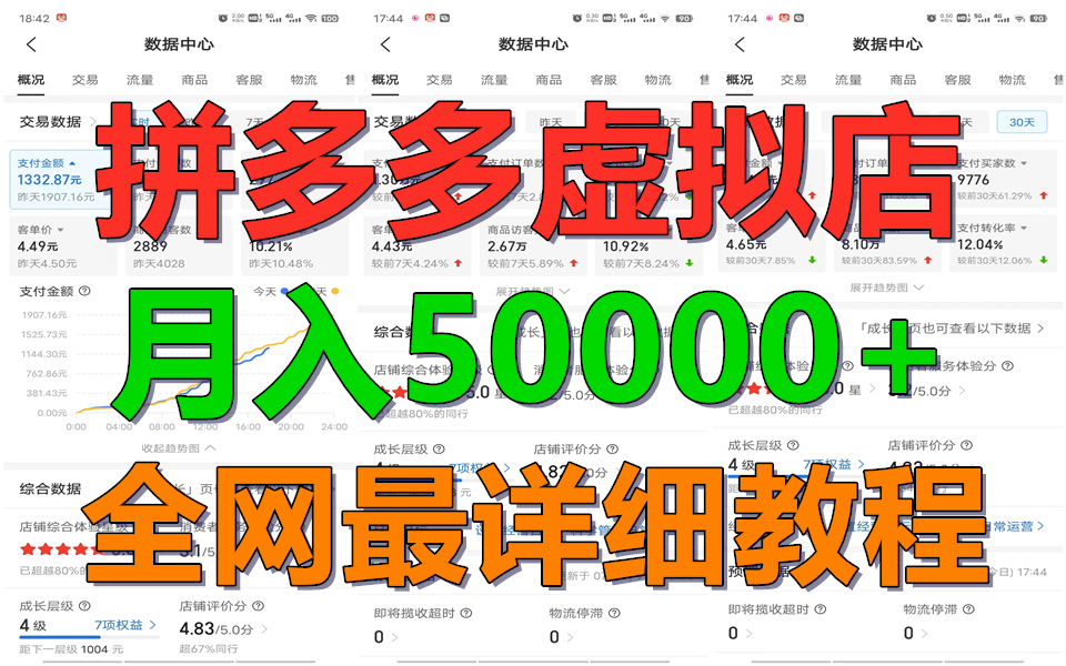 拼多多虚拟电商训练营月入50000+你也行,暴利稳定长久,副业首选-解忧云网络