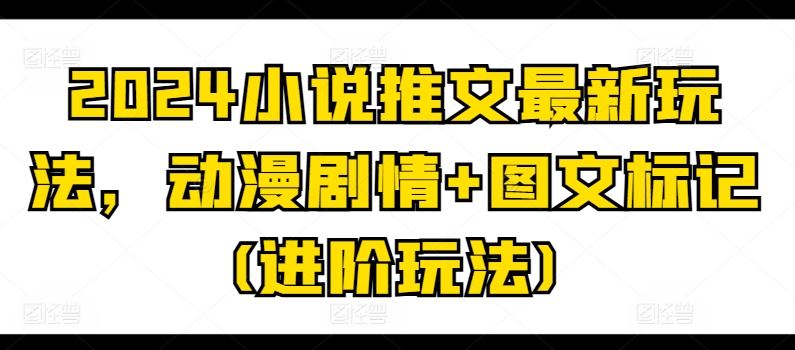 2024小说推文最新玩法,动漫剧情+图文标记(进阶玩法)-解忧云网络