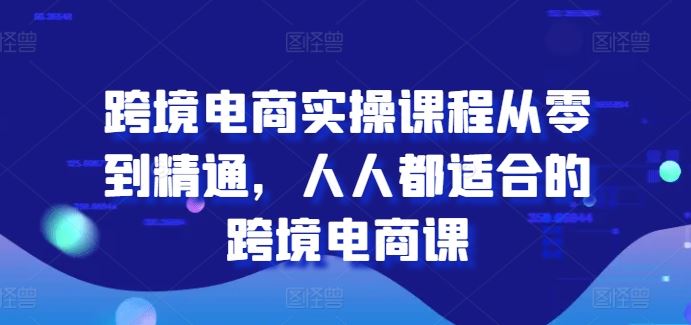 跨境电商实操课程从零到精通,人人都适合的跨境电商课-解忧云网络