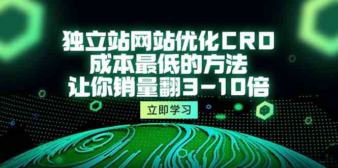 (10173期)独立站网站优化CRO,成本最低的方法,让你销量翻3-10倍(5节课)-解忧云网络
