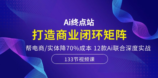 (10428期)Ai终点站,打造商业闭环矩阵,帮电商/实体降70%成本,12款Ai联合深度实战-解忧云网络
