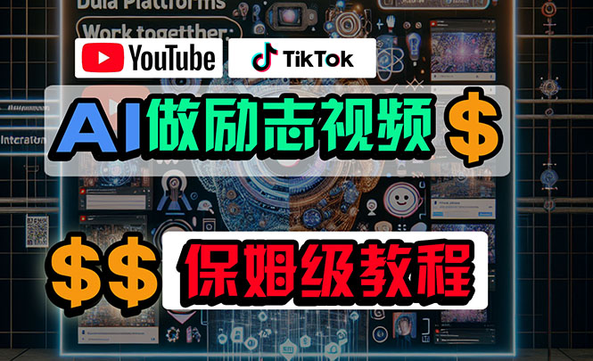 (10520期)利用AI制作励志视频,在YouTube和TikTok赚钱,小白可做(附工具)-解忧云网络