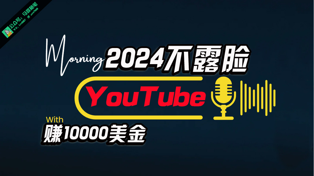 (10348期)AI做不露脸YouTube赚$10000月,傻瓜式操作,小白可做,简单粗暴-解忧云网络