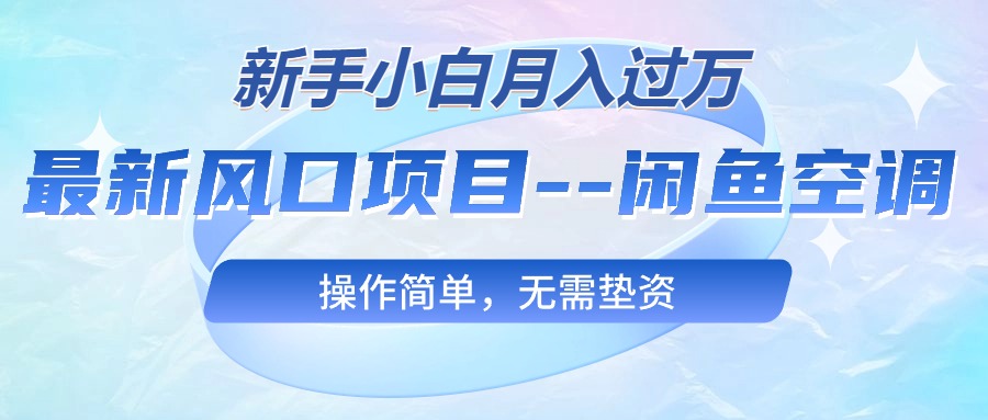 (10767期)最新风口项目—闲鱼空调,新手小白月入过万,操作简单,无需垫资-解忧云网络