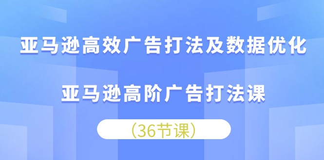 (10649期)亚马逊高效广告打法及数据优化,亚马逊高阶广告打法课-解忧云网络