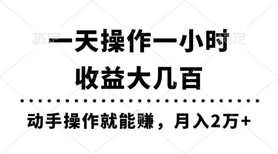 (11263期)一天操作一小时,收益大几百,动手操作就能赚,月入2万+教学-解忧云网络