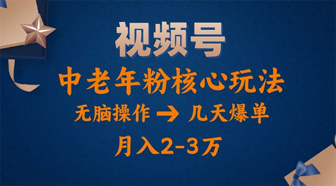 (11288期)视频号火爆玩法,高端中老年粉核心打法,无脑操作,一天十分钟,月入两万-解忧云网络