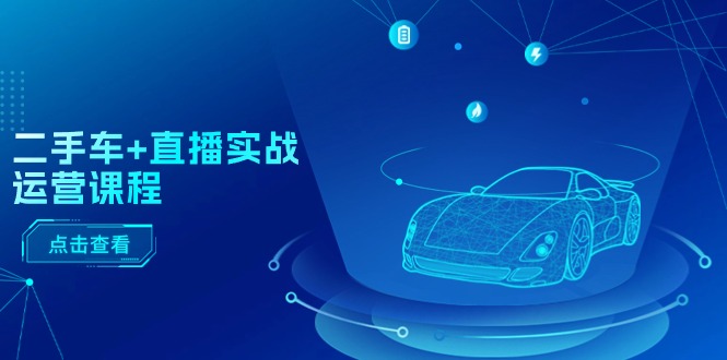 (11166期)二手车+直播实战运营课程:直播推荐/短视频推荐/千川投放/直播全流程-解忧云网络