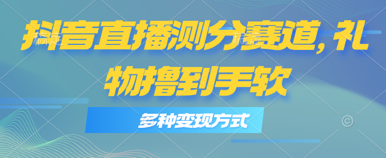 (11380期)抖音直播测分赛道,多种变现方式,轻松日入1000+-解忧云网络