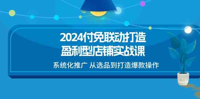 2024付免联动打造盈利型店铺实战课,系统化推广 从选品到打造爆款操作-解忧云网络