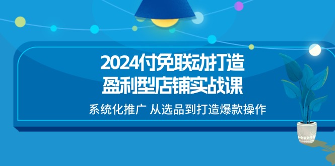(11458期)2024付免联动-打造盈利型店铺实战课,系统化推广 从选品到打造爆款操作-解忧云网络