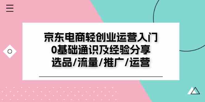 京东电商轻创业运营入门0基础通识及经验分享:选品/流量/推广/运营-解忧云网络