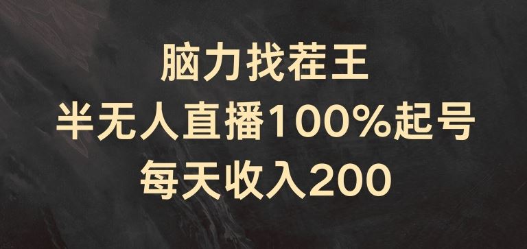 脑力找茬王,半无人直播100%起号,每天收入200+【揭秘】-解忧云网络