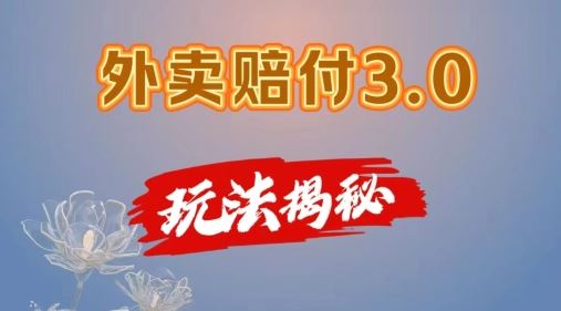 外卖赔付3.0玩法揭秘,简单易上手,在家用手机操作,每日500+【仅揭秘】-解忧云网络