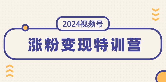 (11779期)2024视频号-涨粉变现特训营:一站式打造稳定视频号涨粉变现模式(10节)-解忧云网络