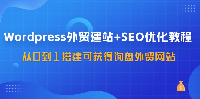 (11911期)WordPress-外贸建站+SEO优化教程:从0到1搭建可获得询盘外贸网站-57节课-解忧云网络