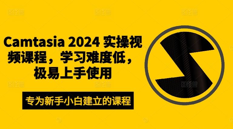 Camtasia 2024 实操视频课程,学习难度低,极易上手使用-解忧云网络