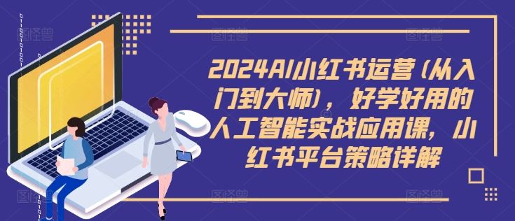 2024AI小红书运营(从入门到大师),好学好用的人工智能实战应用课,小红书平台策略详解-解忧云网络