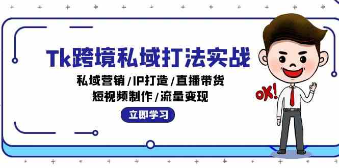 Tk跨境私域打法实战:私域营销/IP打造/直播带货/短视频制作/流量变现-解忧云网络
