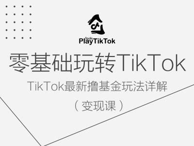 零基础玩转TiKToK变现课,TikTok最新撸基金玩法详解-解忧云网络