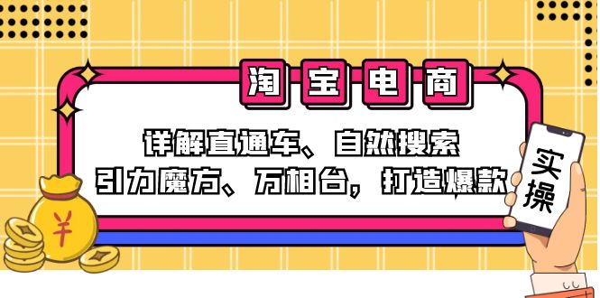 (12814期)2024淘宝电商课程:详解直通车、自然搜索、引力魔方、万相台,打造爆款-解忧云网络