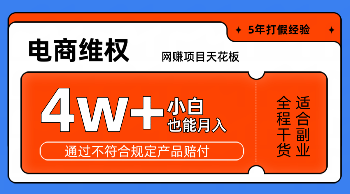网赚项目天花板电商购物维权月收入稳定4w+独家玩法小白也能上手-解忧云网络
