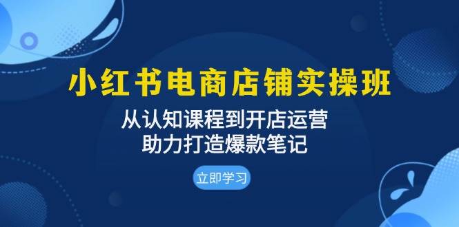(13352期)小红书电商店铺实操班:从认知课程到开店运营,助力打造爆款笔记-解忧云网络
