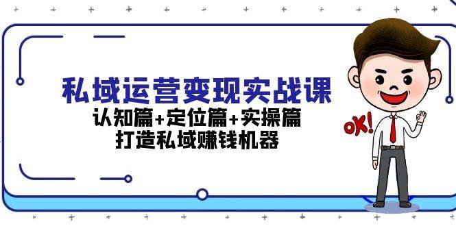 私域运营变现实战课:认知篇+定位篇+实操篇,打造私域赚钱机器-解忧云网络