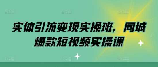 实体引流变现实操班,同城爆款短视频实操课-解忧云网络