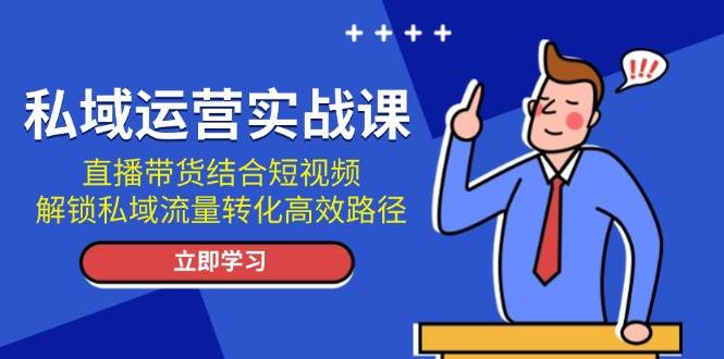 私域运营实战课:直播带货结合短视频,解锁私域流量转化高效路径-解忧云网络