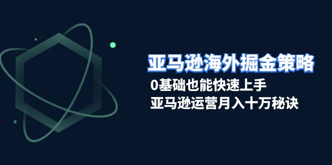 (13644期)亚马逊海外掘金策略,0基础也能快速上手,亚马逊运营月入十万秘诀-解忧云网络