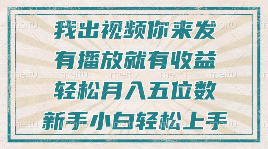 (13667期)不剪辑不直播不露脸,有播放就有收益,轻松月入五位数,新手小白轻松上手-解忧云网络