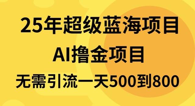 (13746期)25年超级蓝海项目一天800+,半搬砖项目,不需要引流-解忧云网络