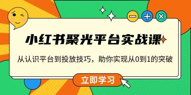 (13775期)小红书 聚光平台实战课,从认识平台到投放技巧,助你实现从0到1的突破-解忧云网络