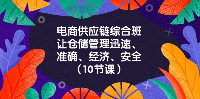 （8246期）电商-供应链综合班，让仓储管理迅速、准确、经济、安全！（10节课）-解忧云网络
