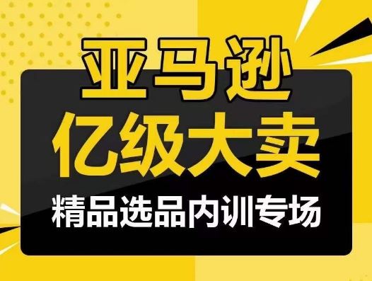 亚马逊亿级大卖-精品选品内训专场，亿级卖家分享选品成功之道-解忧云网络