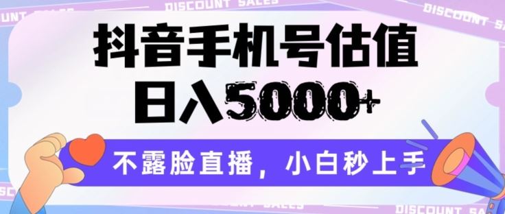 抖音手机号估值，日入5000+，不露脸直播，小白秒上手【揭秘】-解忧云网络
