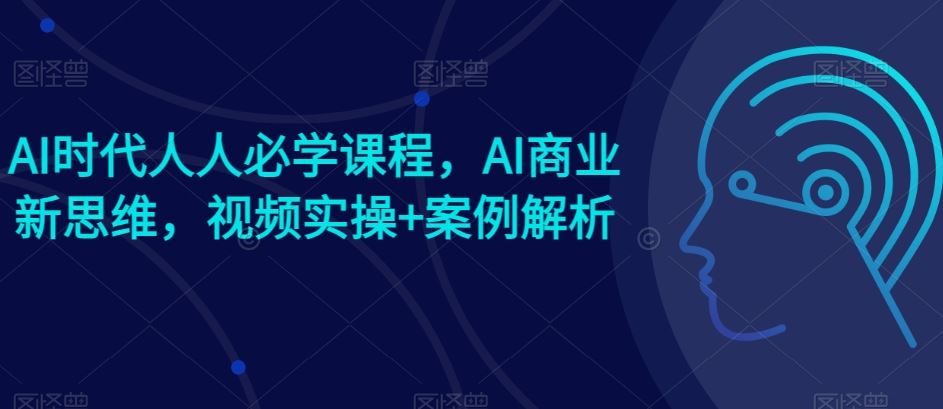 AI时代人人必学课程，AI商业新思维，视频实操+案例解析【赠AI商业爆款案例】-解忧云网络
