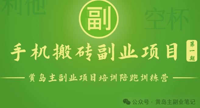 手机搬砖小副业项目训练营1.0，实测1小时收益50+，一部手机轻松日入100+-解忧云网络