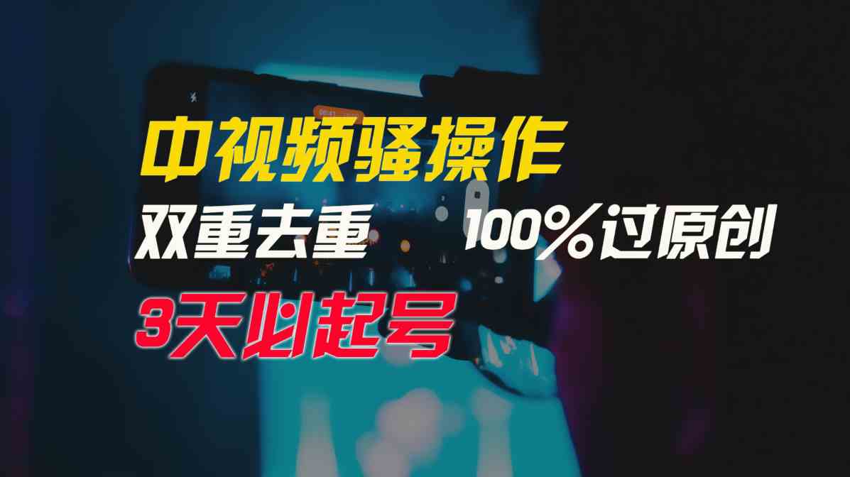 （9649期）中视频骚操作，双重去重100%过原创，3天比必起号，简单无脑，月入3W+-解忧云网络