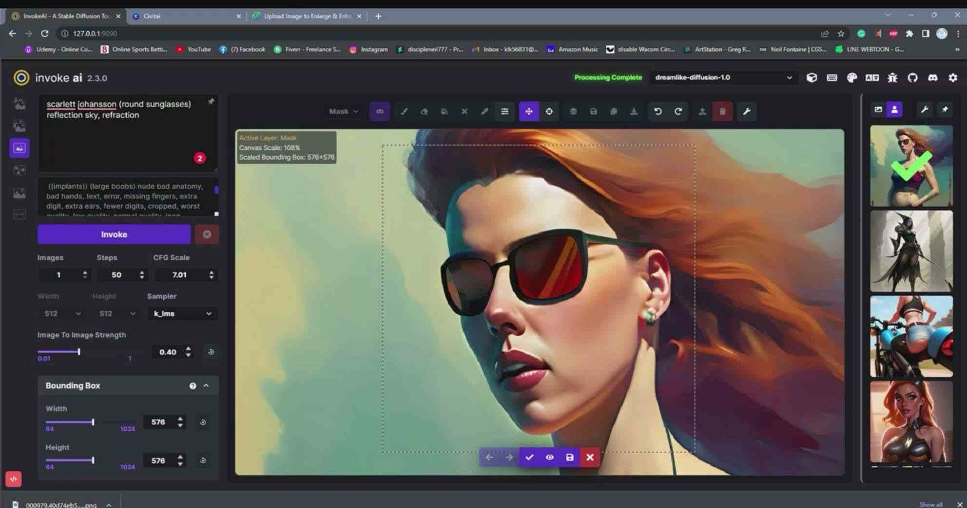 图片[2]-（9760期）Invoke AI 绘画教程-零基础创作可以销售的完美插图-49节-中英字幕-解忧云网络
