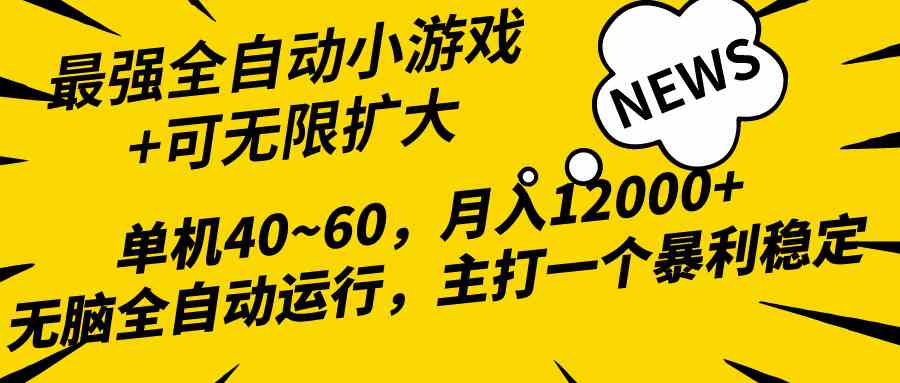 （10046期）2024最新全网独家小游戏全自动，单机40~60,稳定躺赚，小白都能月入过万-解忧云网络