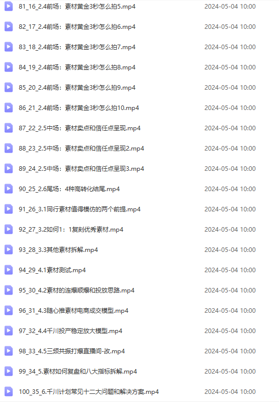 图片[6]-（10297期）2024单品正价起号，直播素材投流选品：选品课+投流课+素材课+卡首屏/100节-解忧云网络