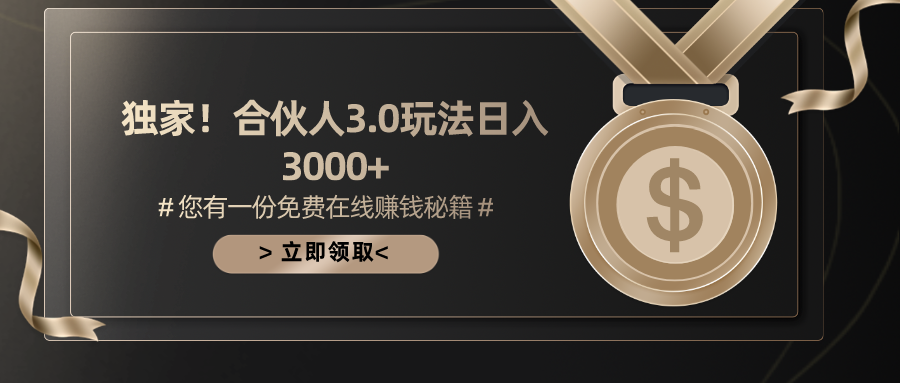 （10727期）游戏合伙人3.0，日入3000+，无限扩大的蓝海项目-解忧云网络
